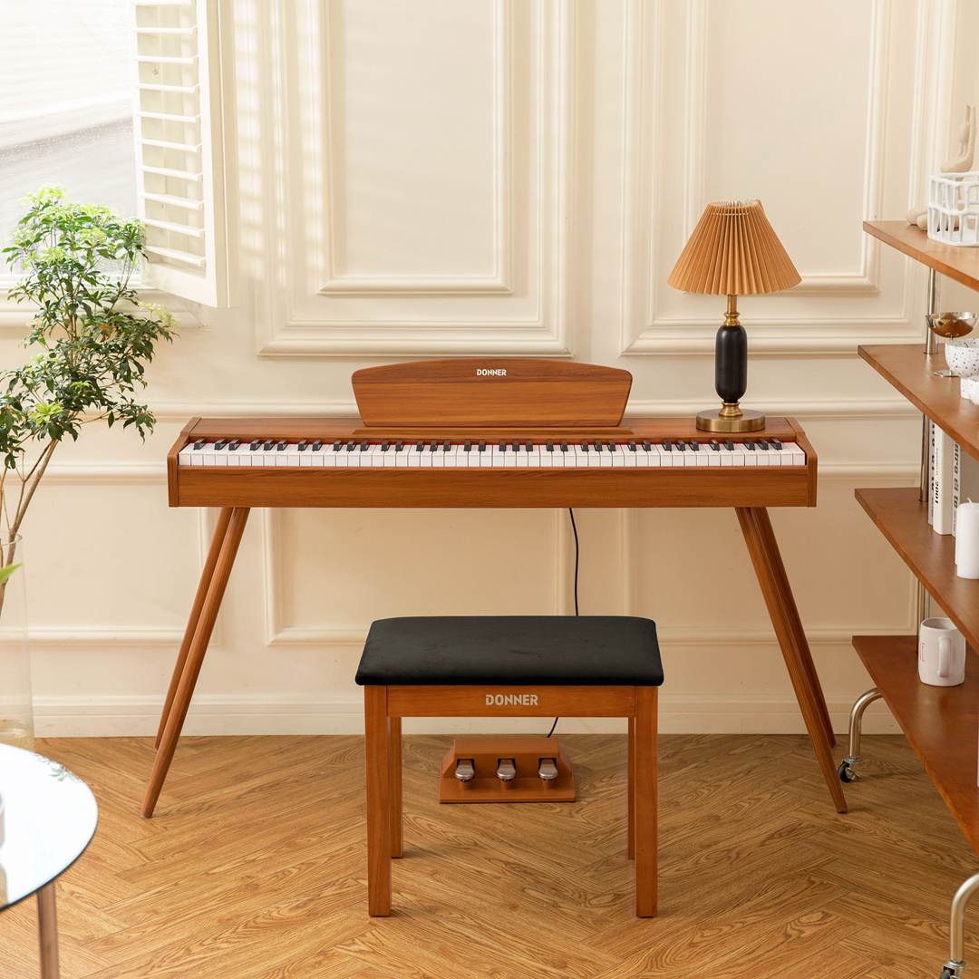 Products Donner DDP-80 88 Key Fully Weighted Compact Digital Piano Wooden Style + Pedal