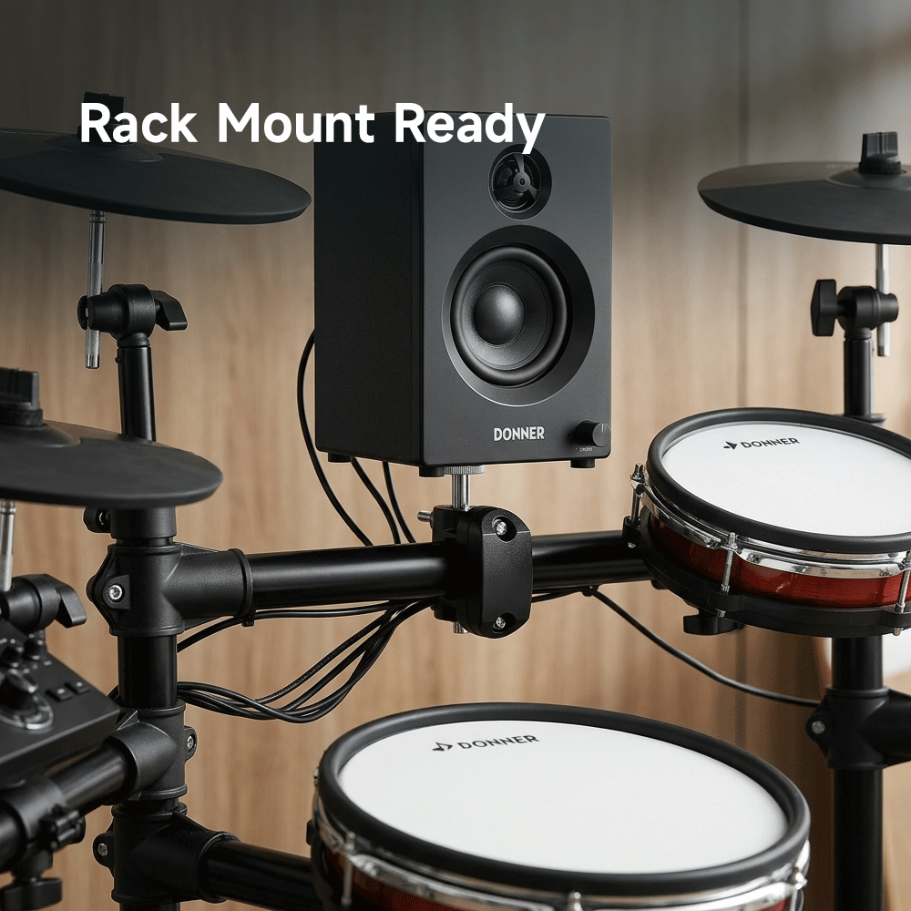 Donner DDA-20SE Drum Monitor Speaker: Compact Rack-Mounted Monitoring for Electronic Drums