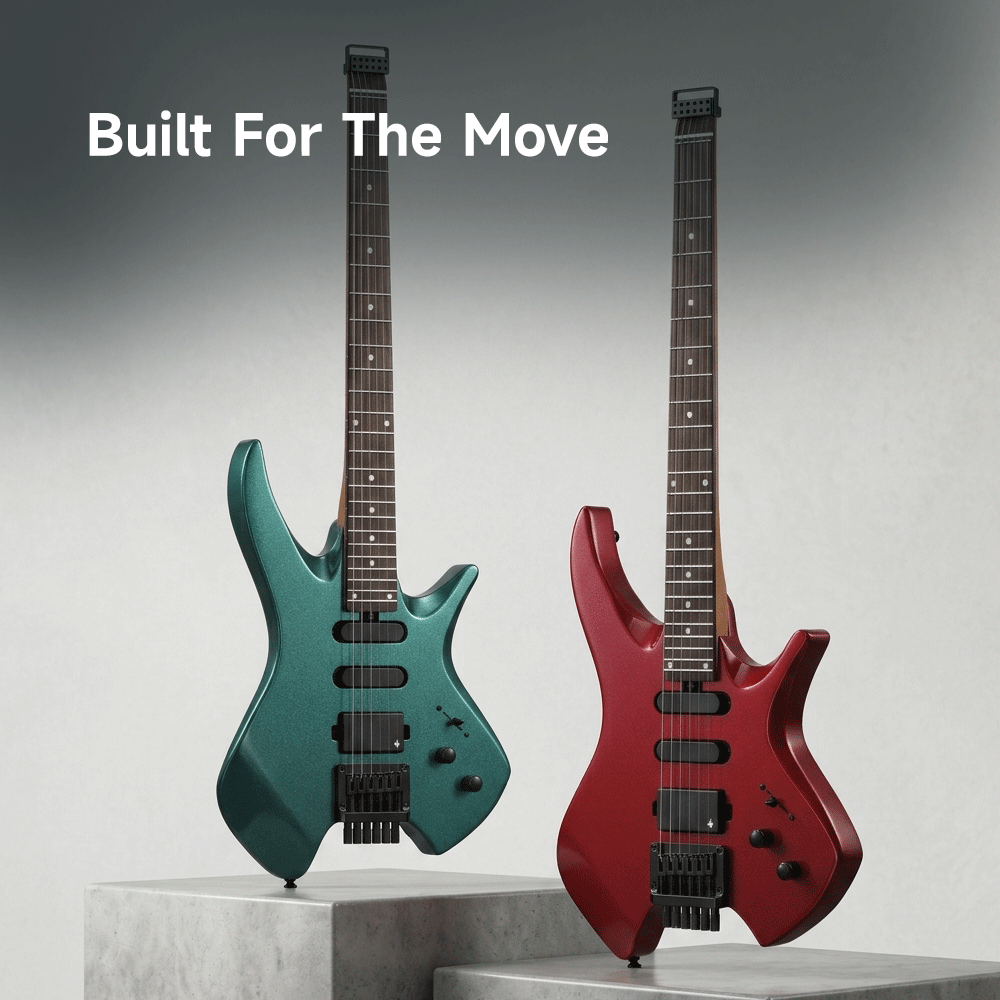 HLX-500 Headless Guitar: 24 Frets, Compact Design and Stable Tuning