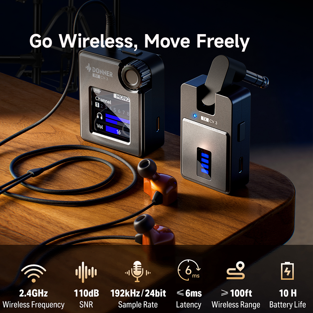 DONNER CV-3 Wireless IEM Explained | High-Quality Wireless Monitoring