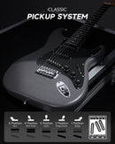 Donner DST-80 Electric Guitar with Amplifier, Strap, String, Tuner, Cable, Capo and Pick