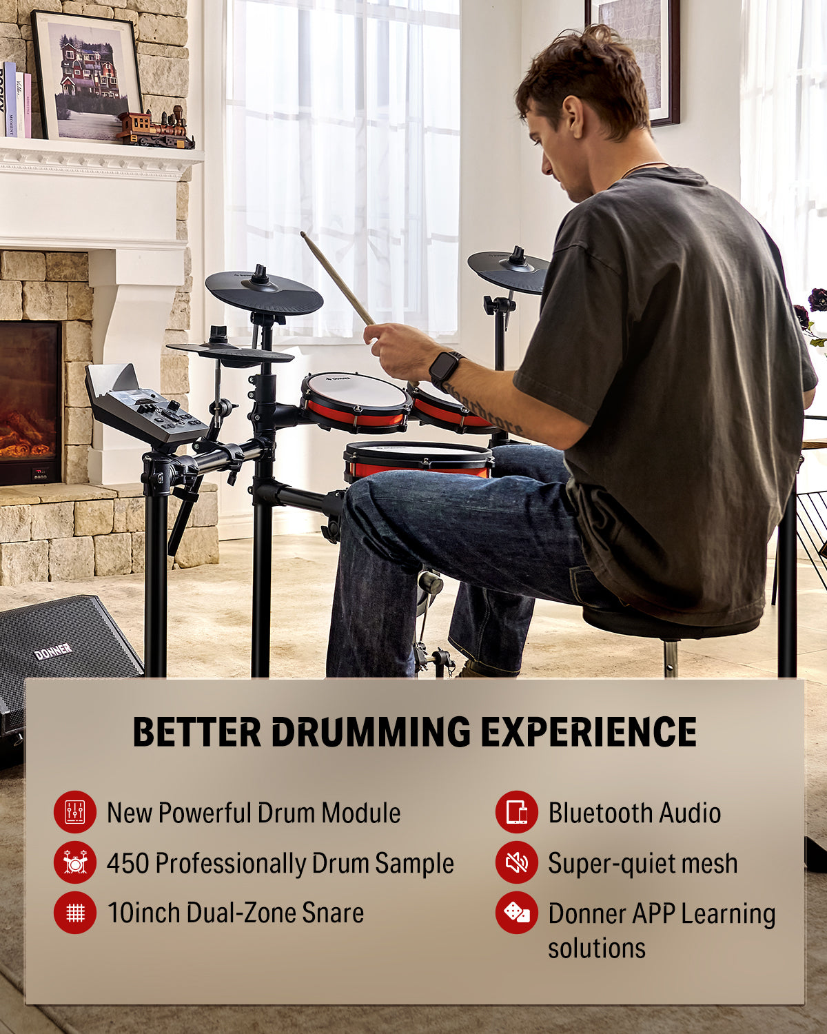 Donner DED-200X Electronic Drum Set
