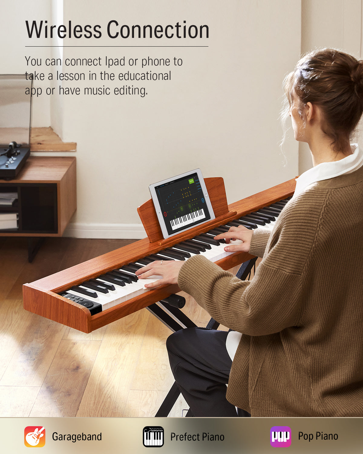Donner DEP-1S Semi Weighted Keyboard Piano-Natural Update##