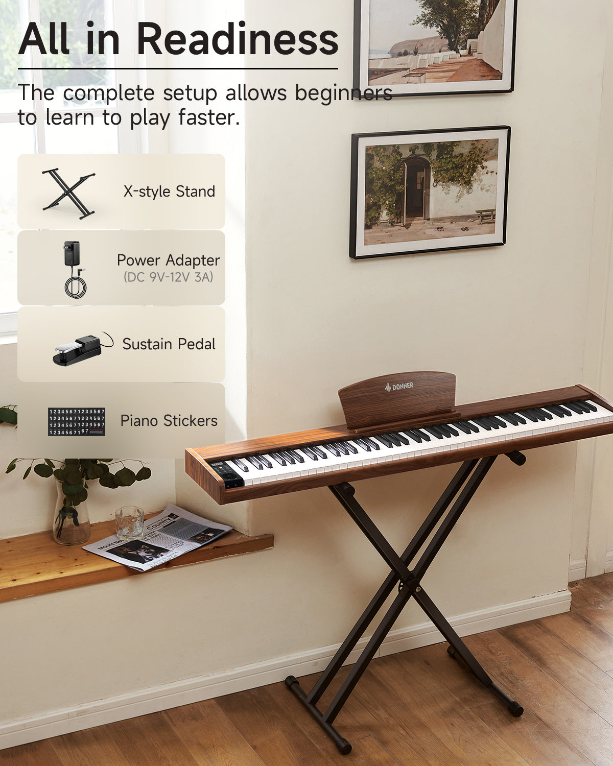 Donner DEP-1S Semi Weighted Keyboard Piano