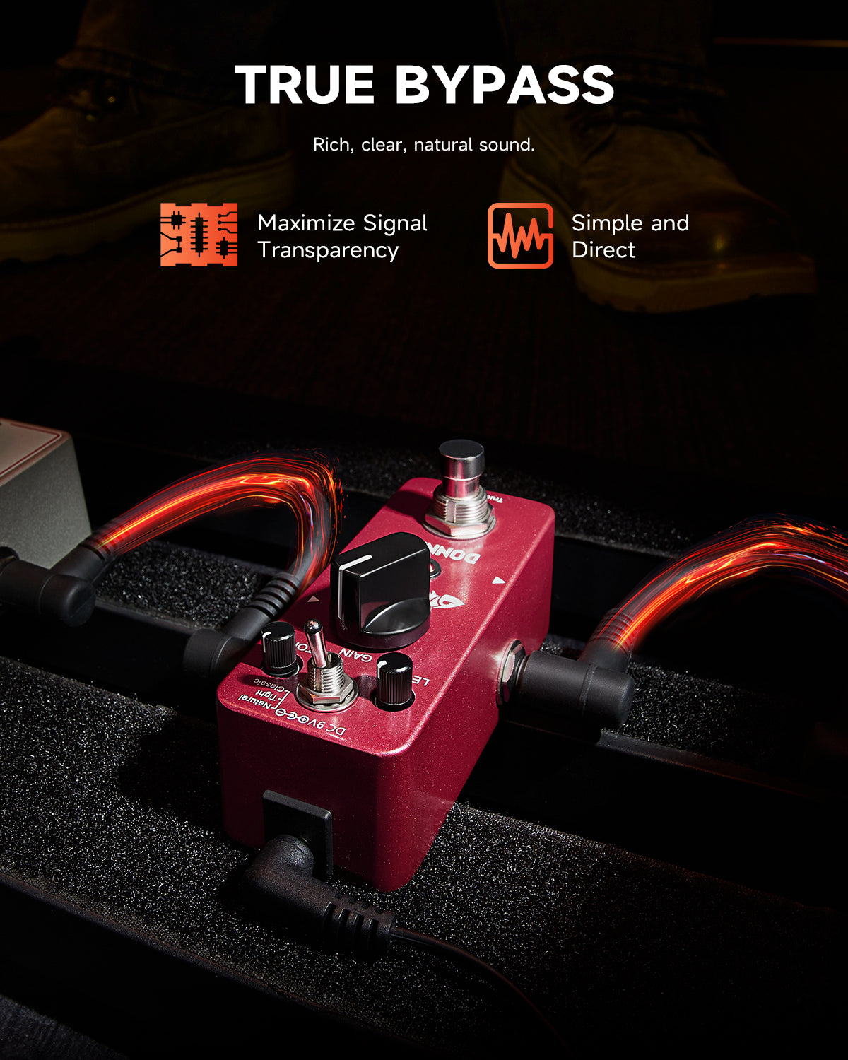Donner Morpher Distortion Pedal Gain Effect