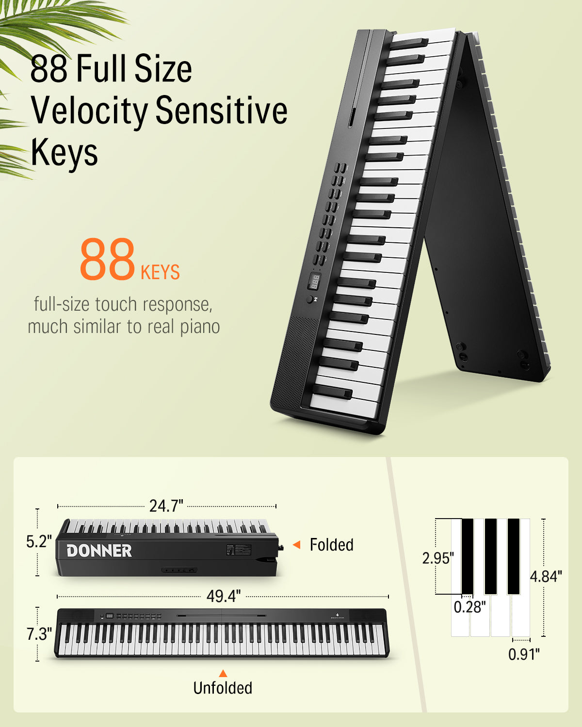 Donner DP-10 Foldable Electronic Digital Piano