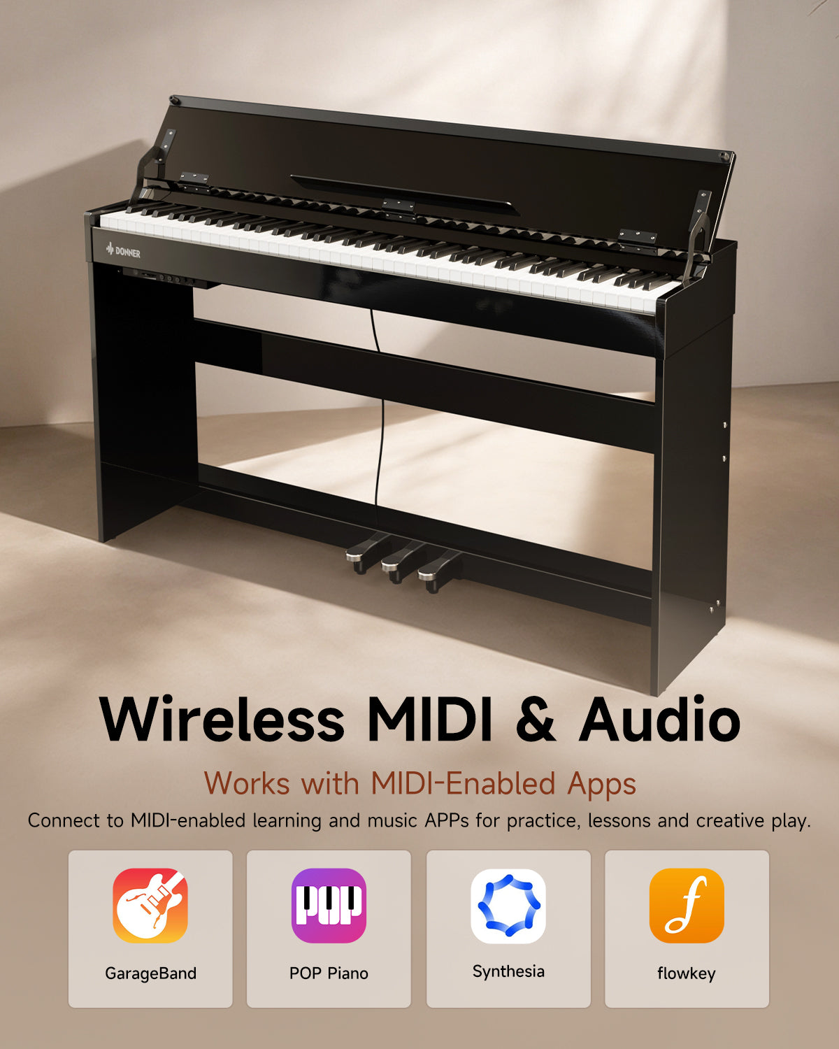 Donner DDP-75 Flip-Top Upright Digital Piano