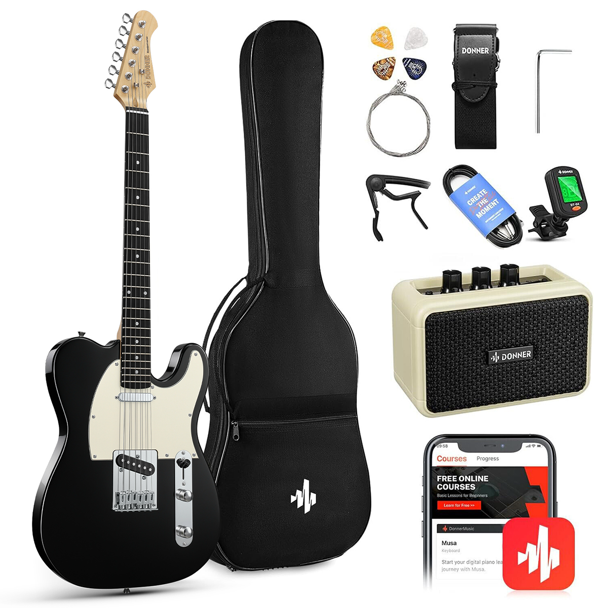Donner DTL-100 tele Set Guitar
