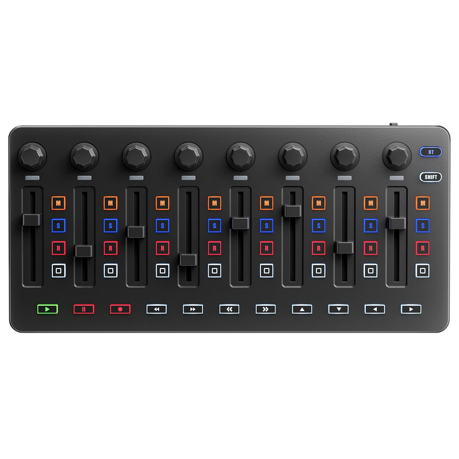 StarryCtrl Wireless MIDI Controller, Built-in Battery, 8 Faders, MCU Support