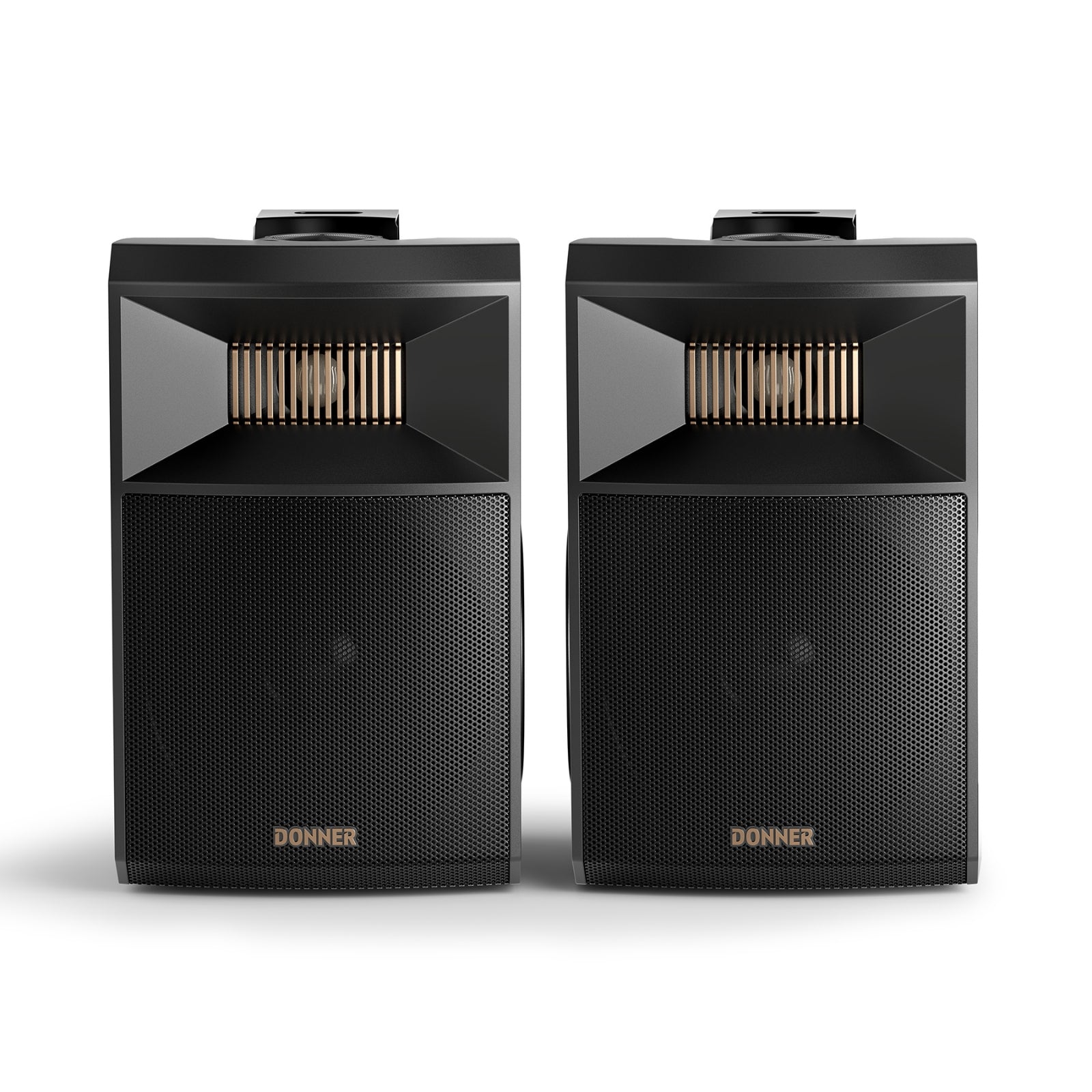 Donner Outdoor Passive Speakers (Pair) - 4.5" Waterproof Wall Mount Speakers with Powerful Bass for Garden Patio Backyard Porch, Black, M20-5