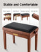 Donner Adjustable-Height Piano Bench Brown Matt