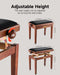 Donner Adjustable-Height Piano Bench Brown Matt