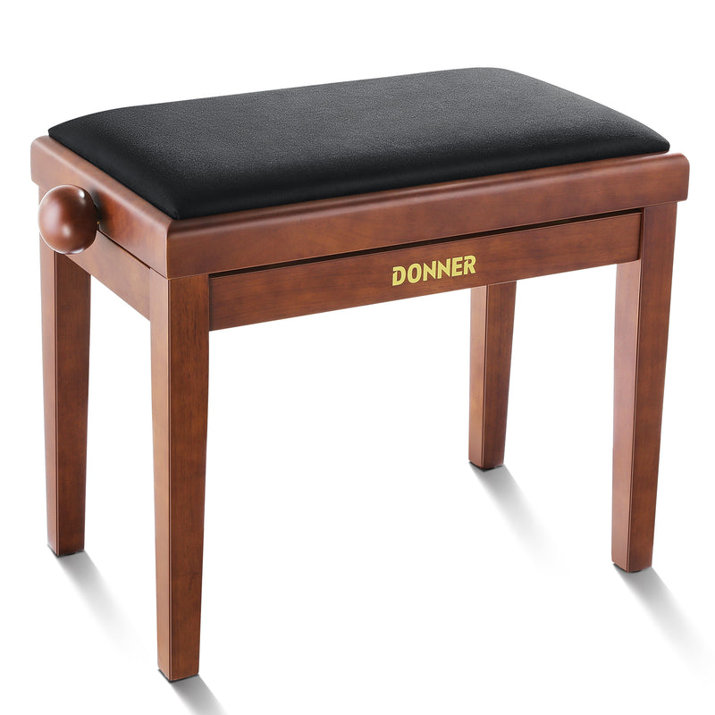Donner Adjustable-Height Piano Bench Brown Matt