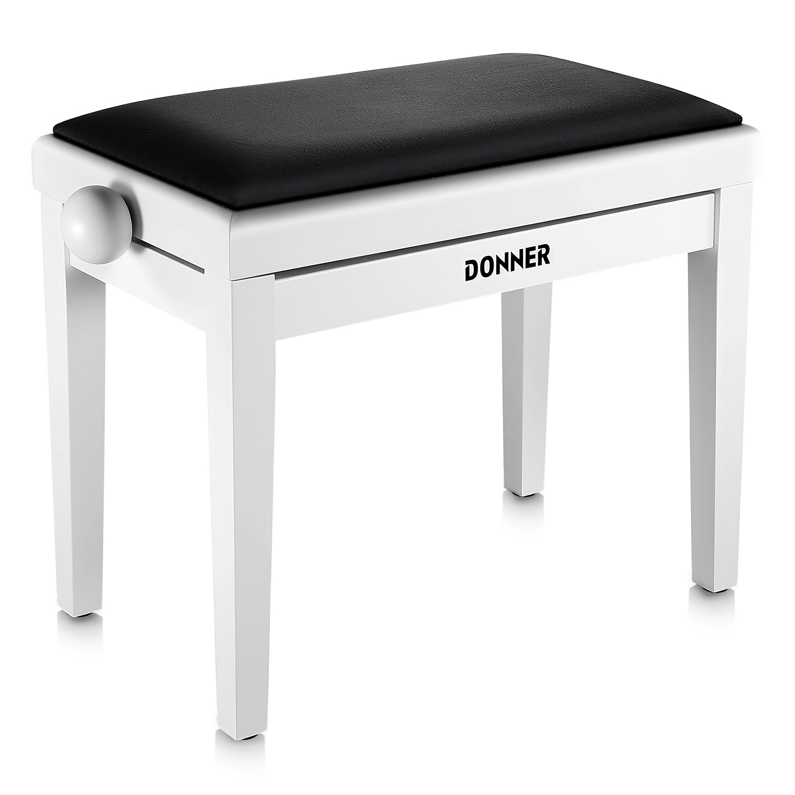 Donner Adjustable-Height Piano Bench White Matt