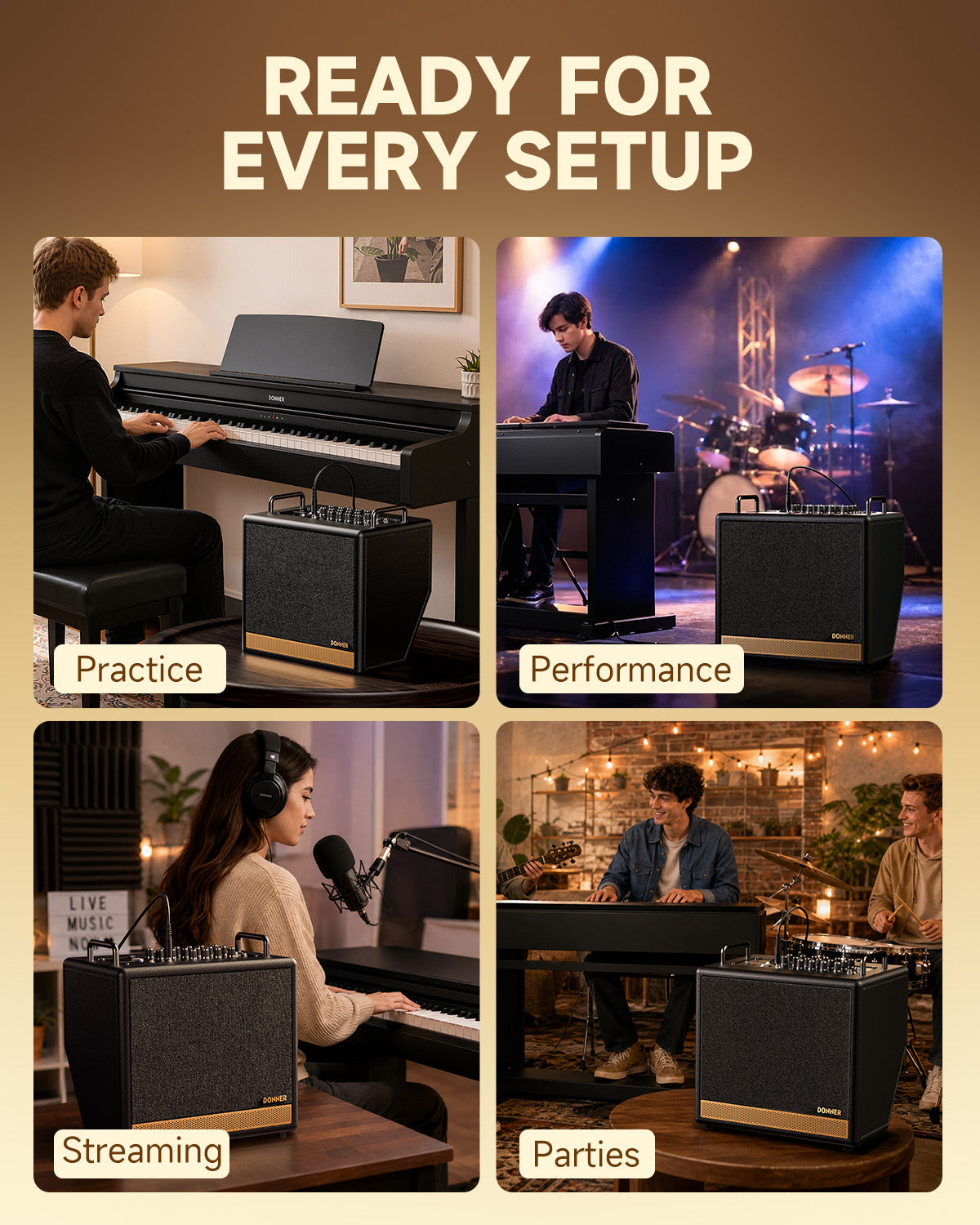 Donner DKA-50 50W Keyboard Amplifier