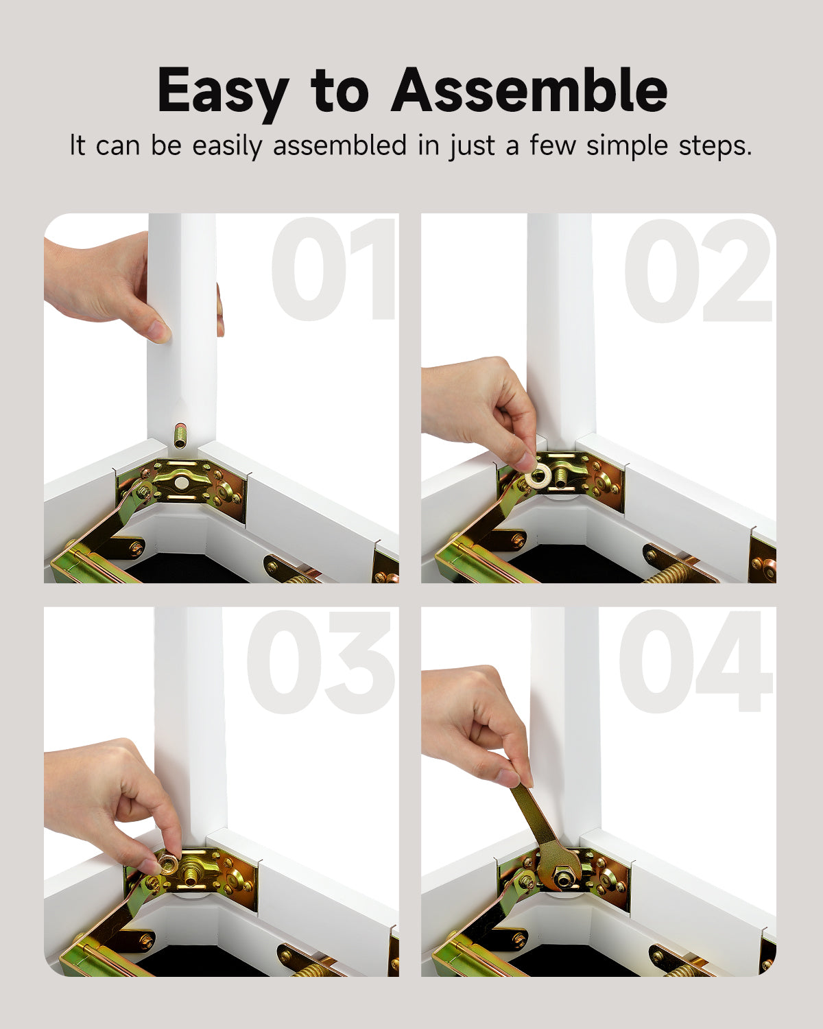 Donner Adjustable-Height Piano Bench White Matt