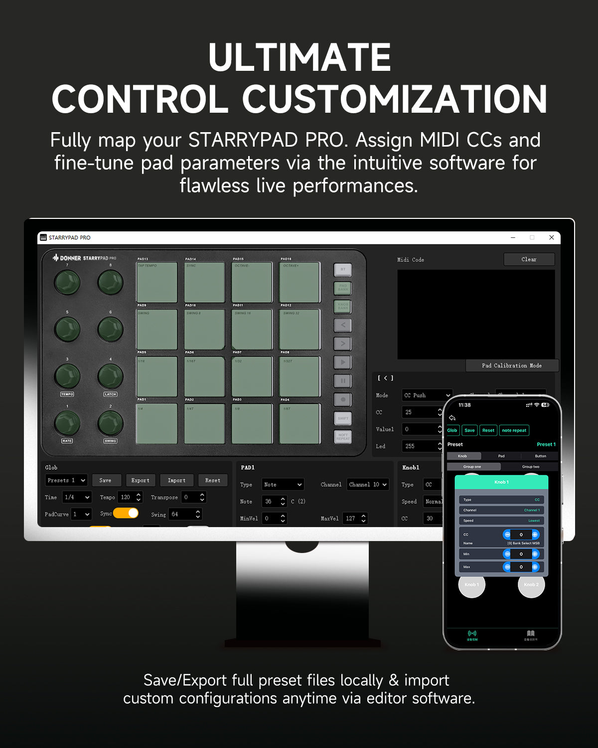 Donner STARRYPAD PRO MIDI Controller