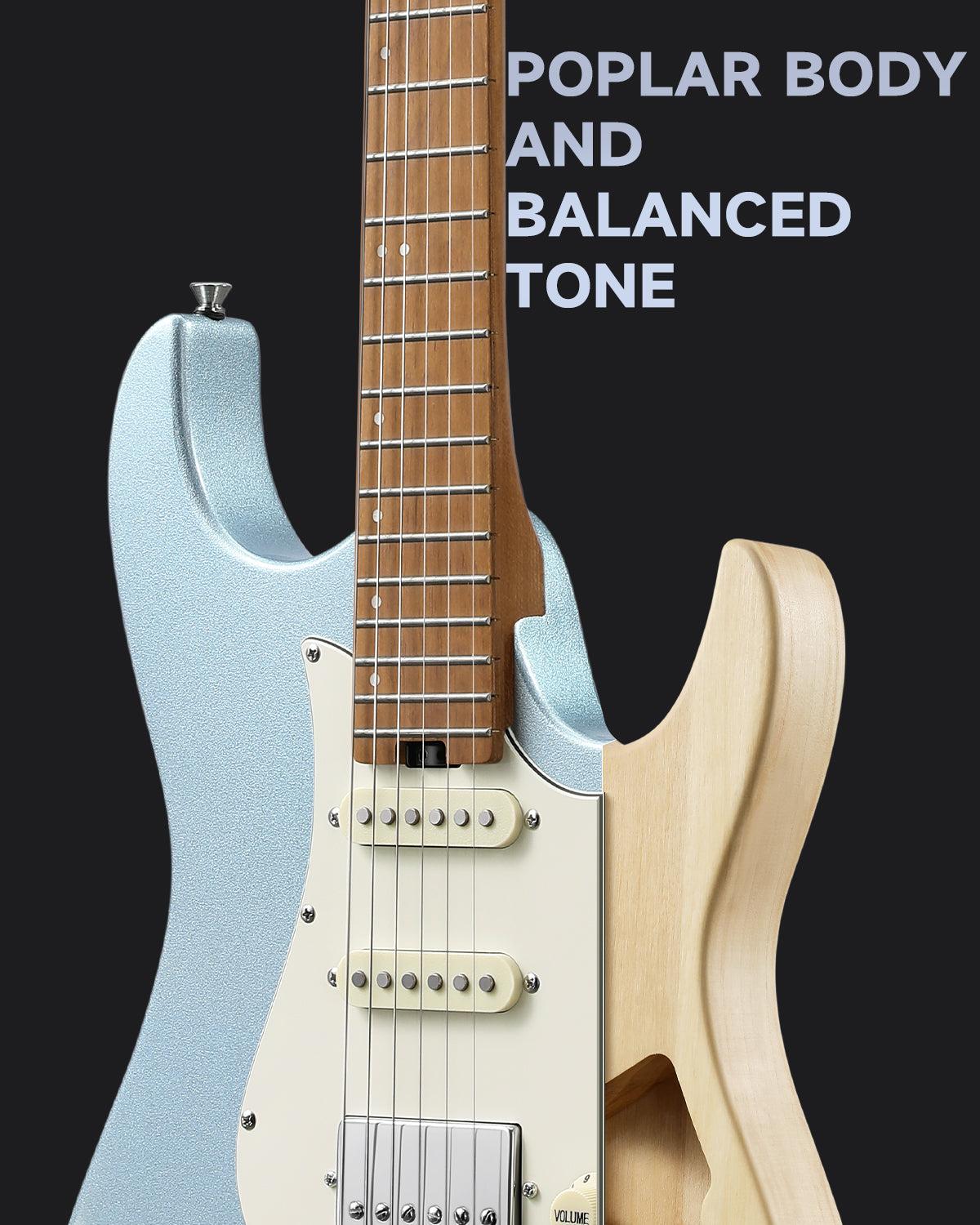 Donner DST-550 Electric Guitars Metallic Blue