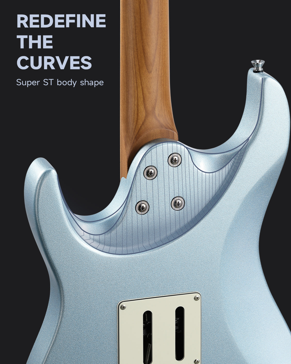 Donner DST-550 Electric Guitars Metallic Blue