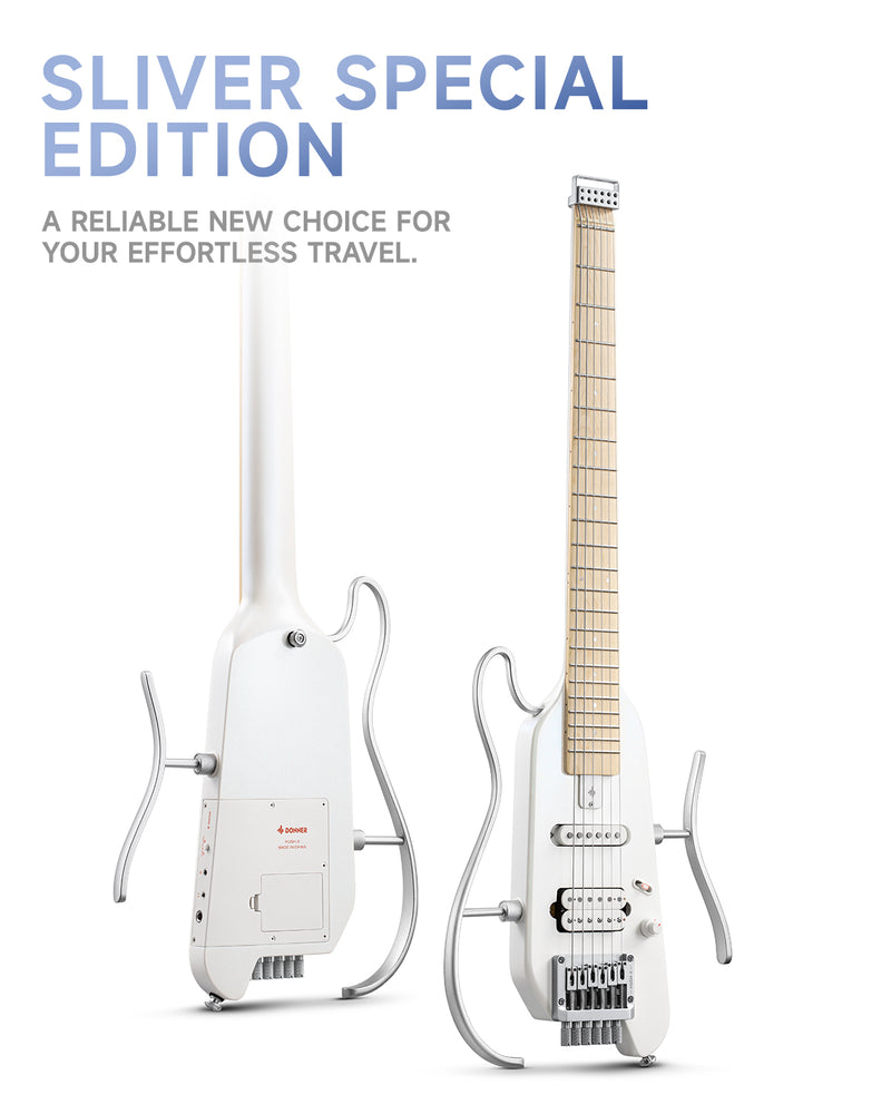 Donner HUSH-X Electric Guitar Kit - Featherlight and Quiet Performance Headless Guitar for Travel and Practice