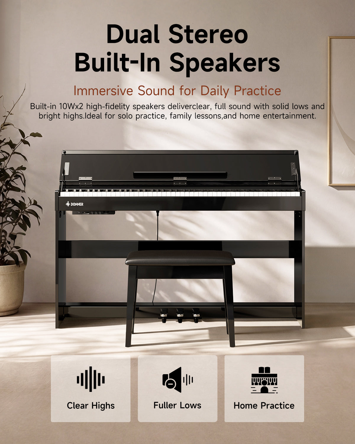 Donner DDP-75 Flip-Top Upright Digital Piano