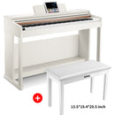 Donner DDP-100 White 88 Key Fully Weighted Upright Digital Piano 3 Pedal