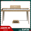 Donner DDP-60 88-Key Semi-Weighted Upright Keyboard Piano + Pedal