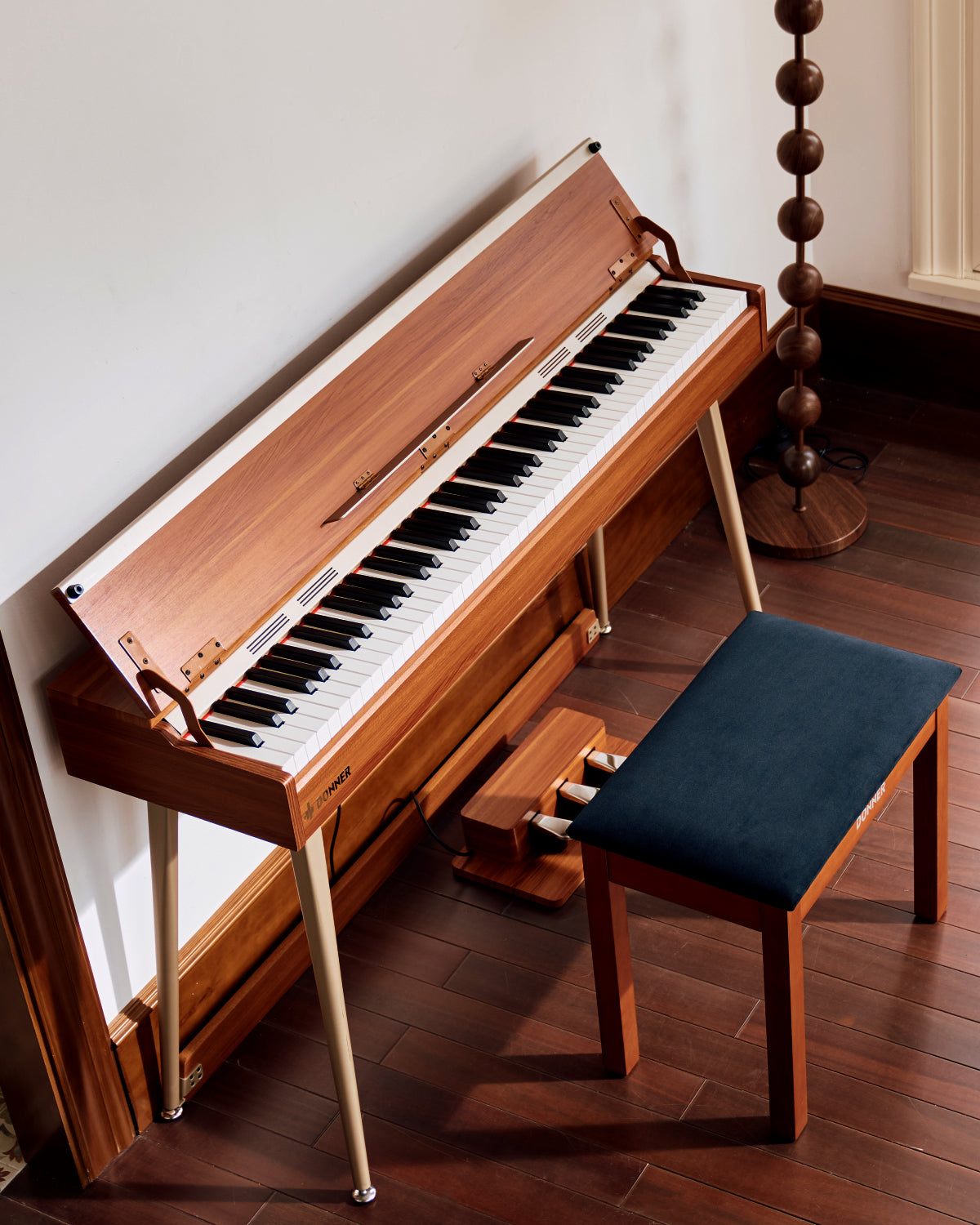 DDP-80 PLUS Wooden Keyboard Piano with Cover Stand -Donner