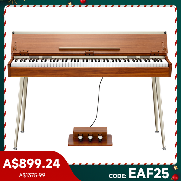 Donner DDP-80 PLUS 88 Key Weighted Wooden Upright Digital Piano with Piano Lid 3-Pedal