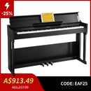 Donner DDP-90 Upright Digital Piano 88-Key Weighted Black and Flip Cover Design