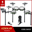 Donner DED-500 Electric Drum Set with Industry Standard Mesh Heads and Included BD Pedal for Optimal Performance and Feel - USB Professional Studio Integration