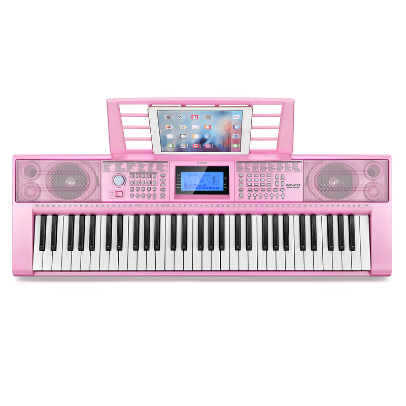 Donner Keyboard Piano, 61 Key Piano Keyboard for Beginner/Professional,  Electric Piano with Microphone & Piano App, Supports MP3/USB MIDI/Mi