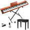 Donner DEP-1S Semi-Weighted Digital Piano Wooden Style Electric Piano + Pedal + Black bench