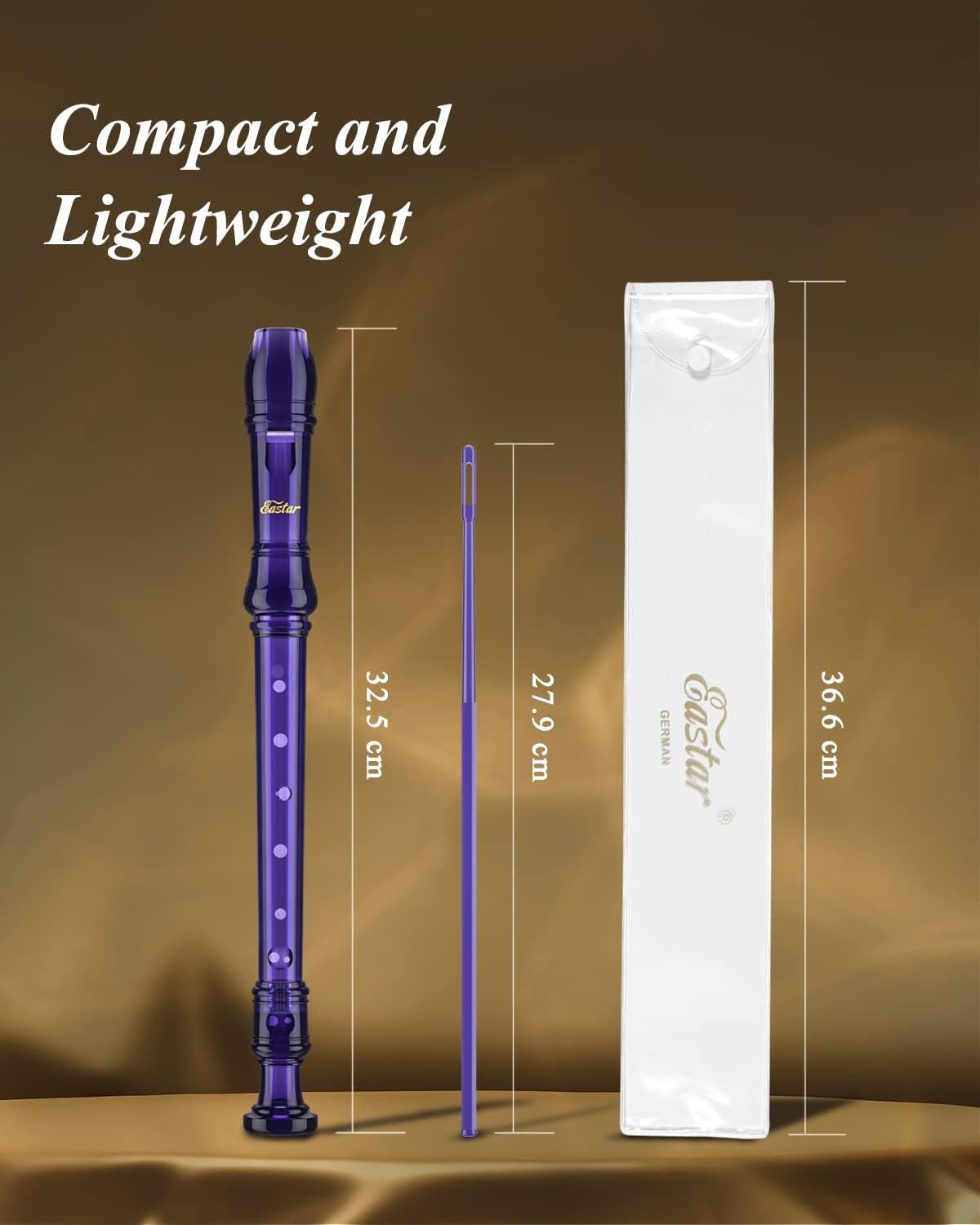 Eastar Soprano Recorder Instrument for Kids Students Beginners, German fingering C Key Recorder Instrument donner music au