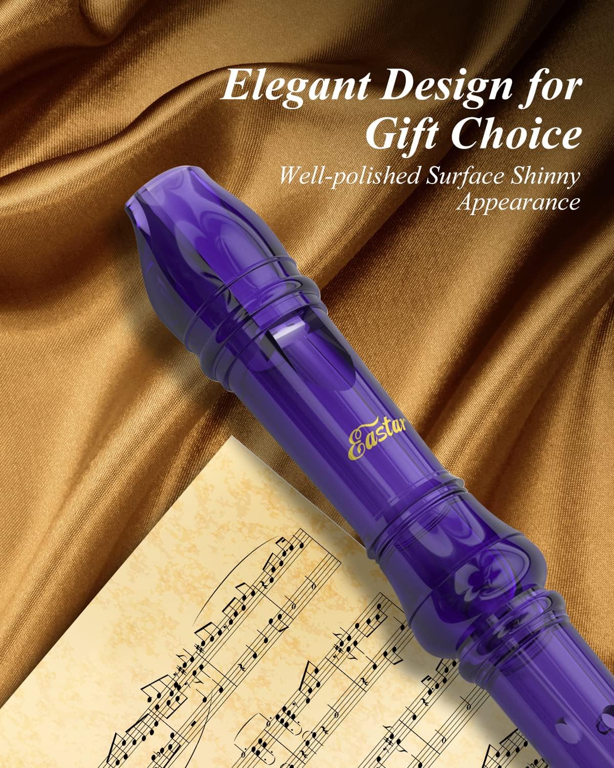 Eastar Soprano Recorder Instrument for Kids Students Beginners, German fingering C Key Recorder Instrument donner music au