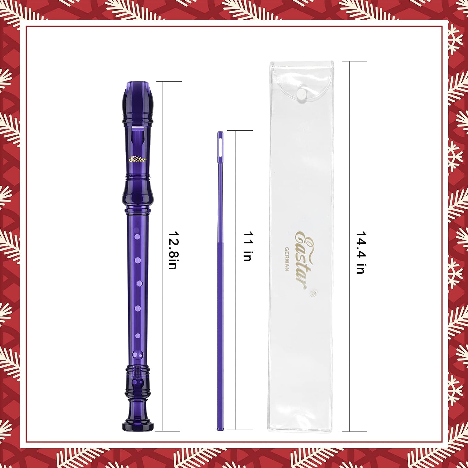 Eastar Soprano Recorder Instrument for Kids Students Beginners, German fingering C Key Recorder Instrument donner music au