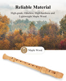 Eastar Soprano Recorder Instrument for Kids Adults Beginners, German fingering C Key Maple Wooden Recorder