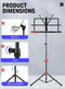Donner DMS-2 Music Stand for Sheet Music with 2 Carrying Bag, Portable Folding Wire Music Stand Holder