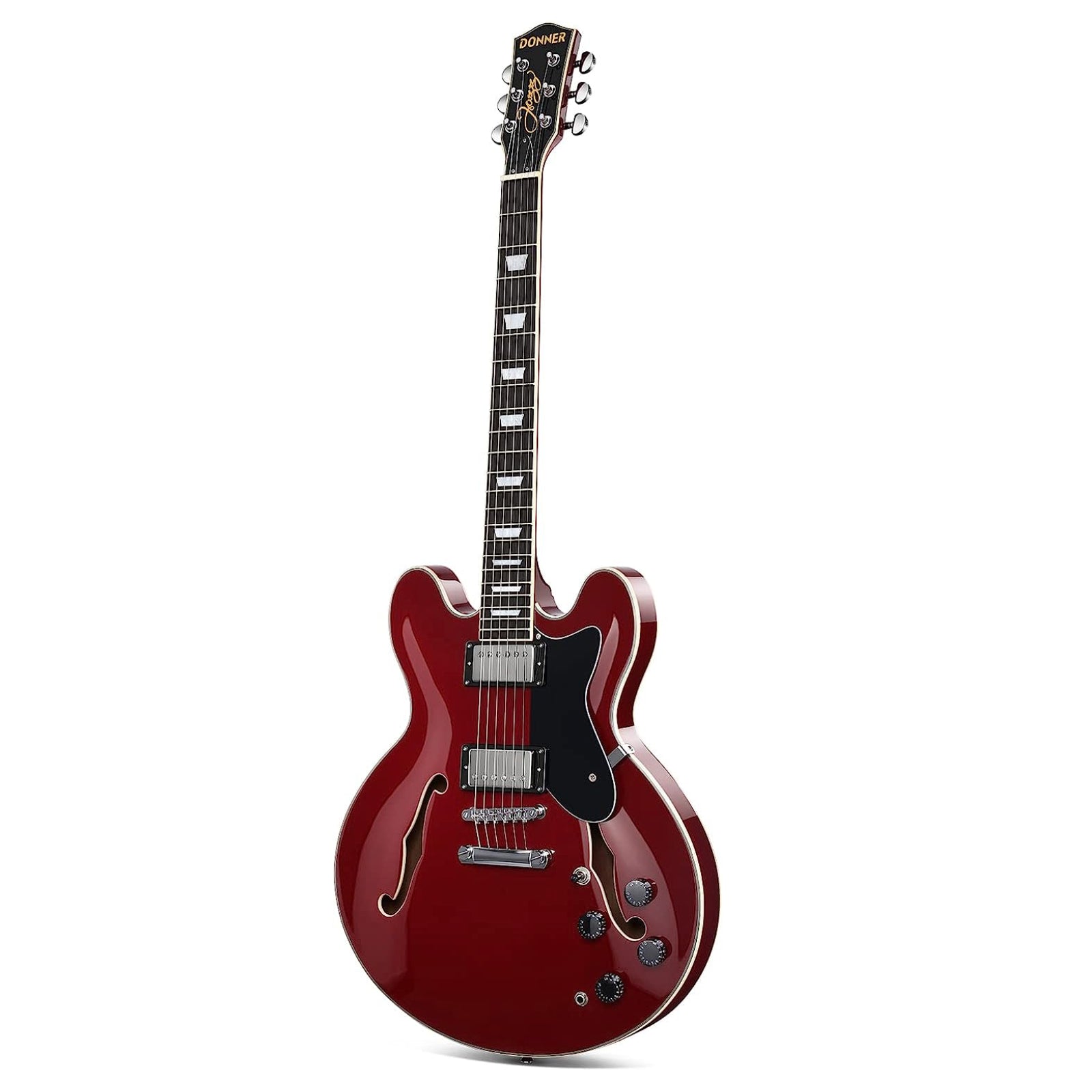 Donner DJP-1000 335 Style Electric Guitar Kit for Jazz Semi-Hollow Body with Dual H Pickups donner music au