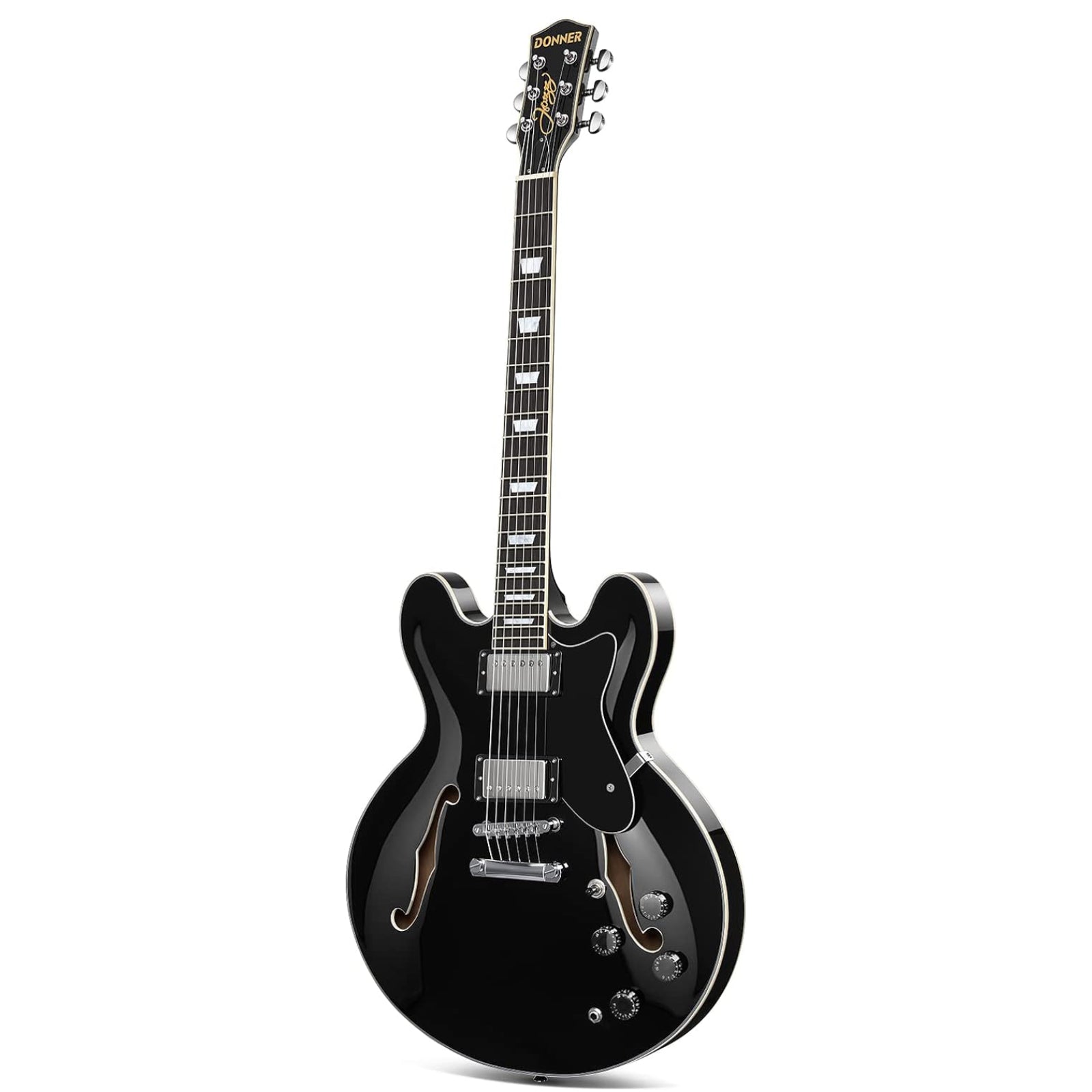 Donner DJP-1000 335 Style Electric Guitar Kit for Jazz Semi-Hollow Body with Dual H Pickups