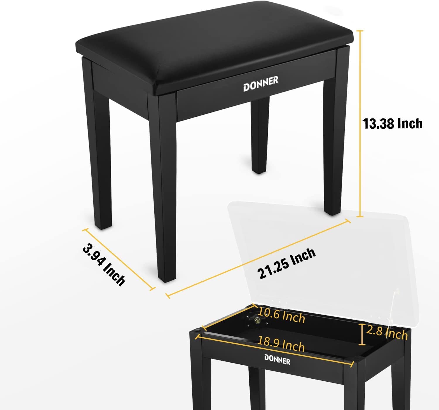 Donner DP-10 Foldable Electronic Digital Piano + Bench