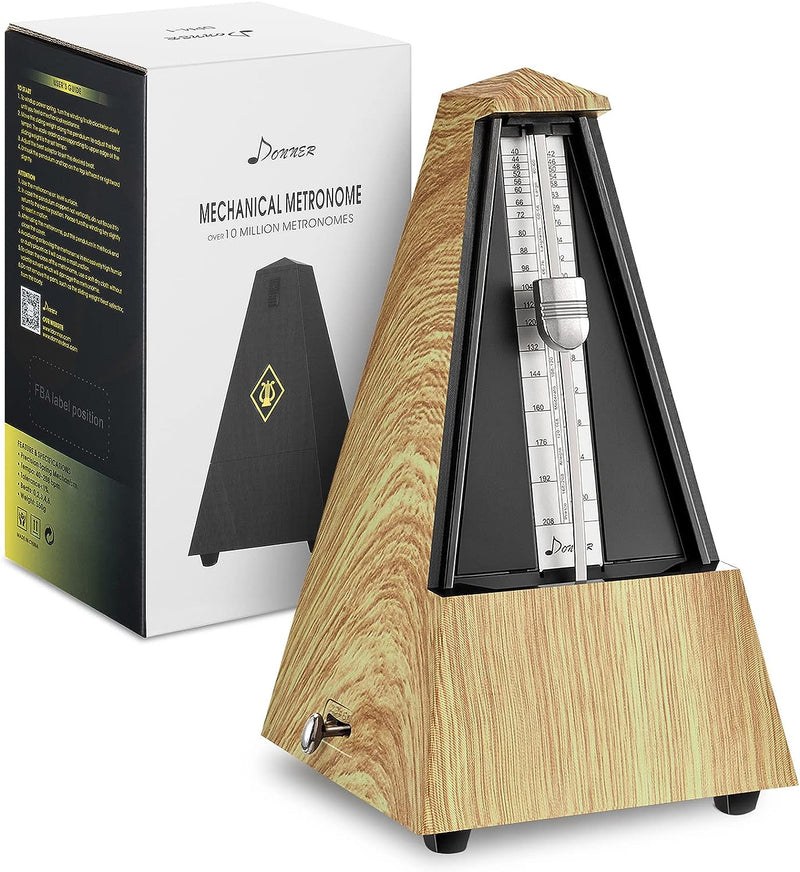 Donner Mechanical Metronome DPM-1 for Piano Guitar Drum Violin Saxophone Musician, Track Beat and Tempo, Loud Sound, Steel Movement
