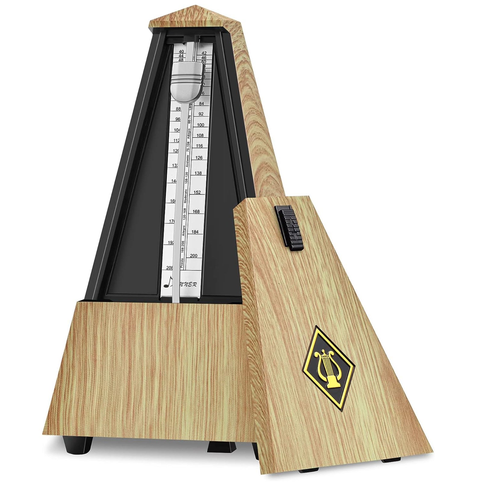 Donner Mechanical Metronome DPM-1 for Piano Guitar Drum Violin Saxophone Musician, Track Beat and Tempo, Loud Sound, Steel Movement