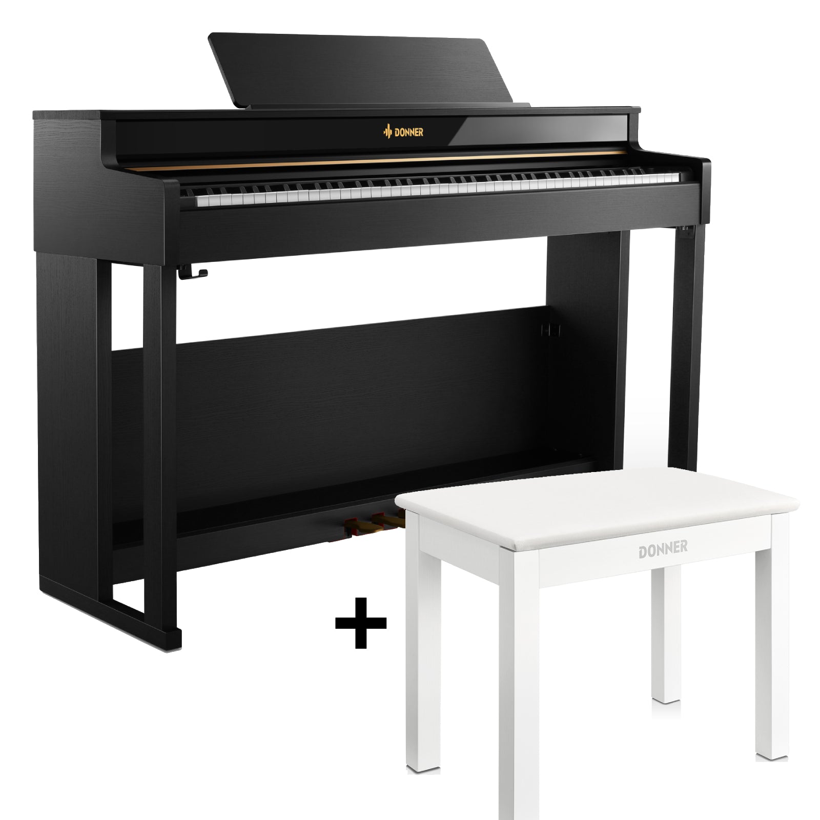 donner ddp-400 and white bench