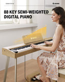 Donner DDP-60 88-Key Semi-Weighted Upright Keyboard Piano + Pedal donnermusic Australia