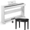 Donner DDP-95 Beginners Digital Piano 88 Key Weighted Upright Digital Piano Multi-functional Piano White