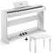 Donner DDP-95 Beginners Digital Piano 88 Key Weighted Upright Digital Piano Multi-functional Piano White