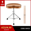 Donner DT-50 Slim Saddle Drum Throne, Brown