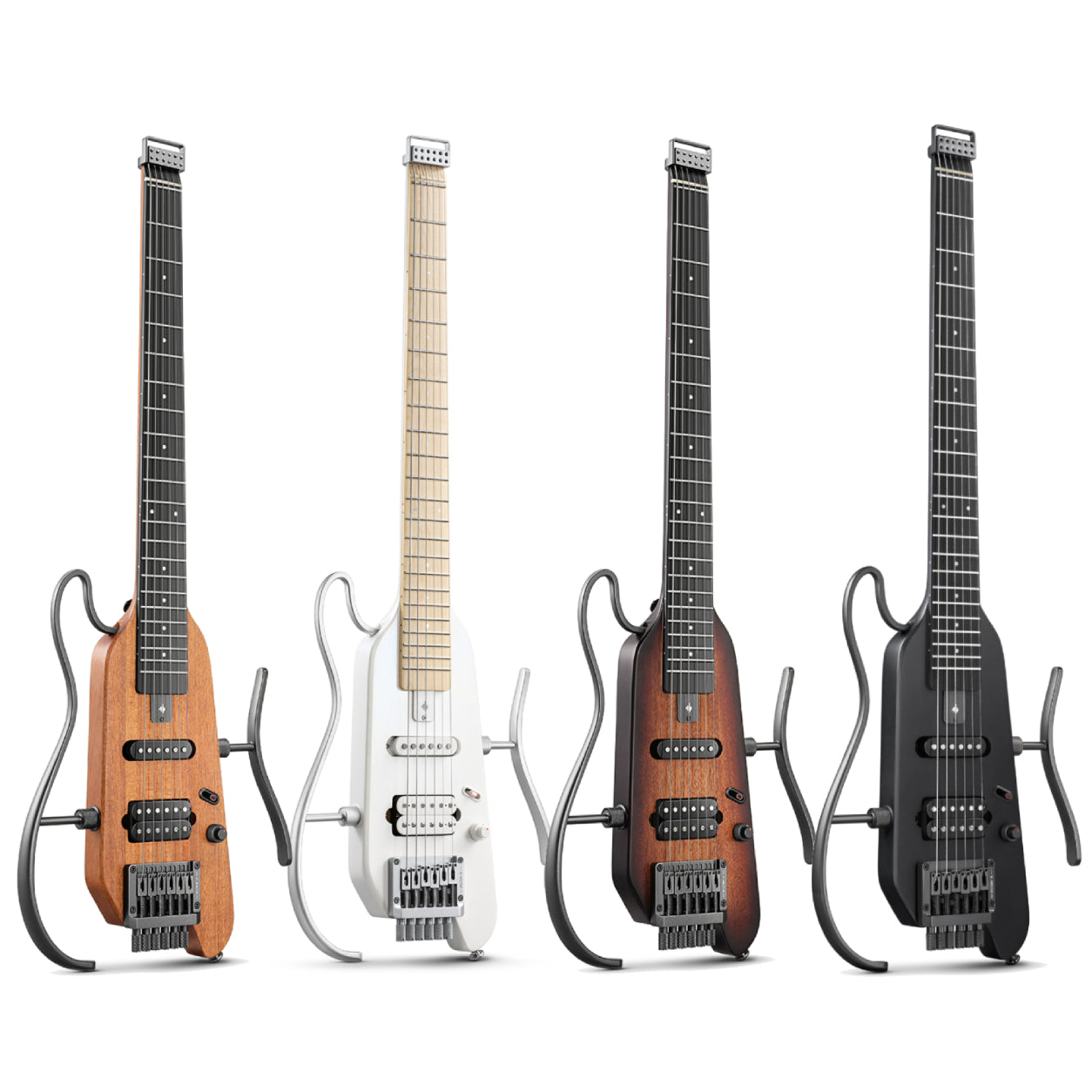 HUSH-X Electric Guitar Headless Travel Guitar for Quiet Practice