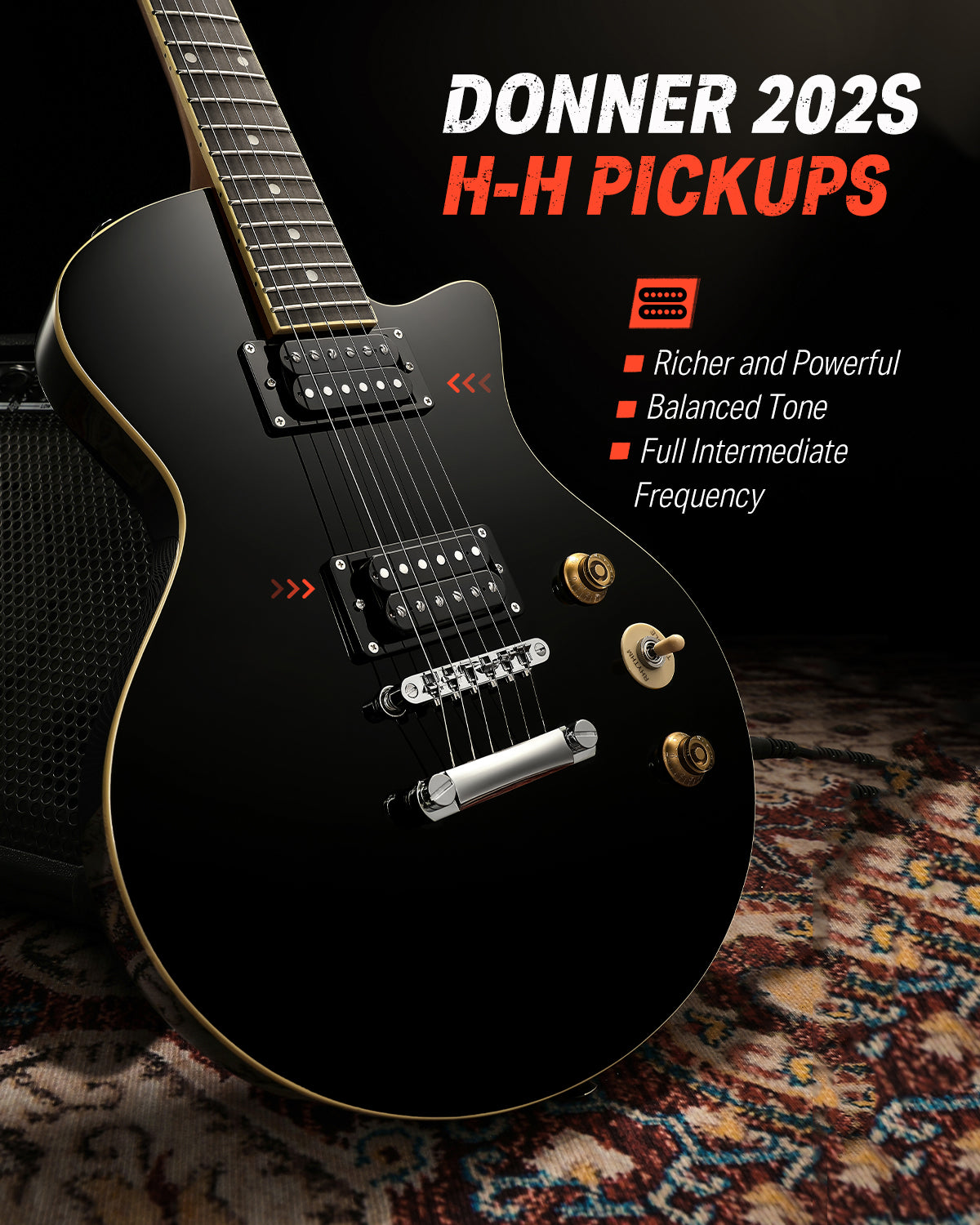 Donner DSC-128 39" Electric Guitar-Black##